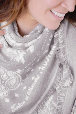 Tartine et Chocolat Grand Foulard Taupe Kujten x|Enfant Accessoires|Accessoires