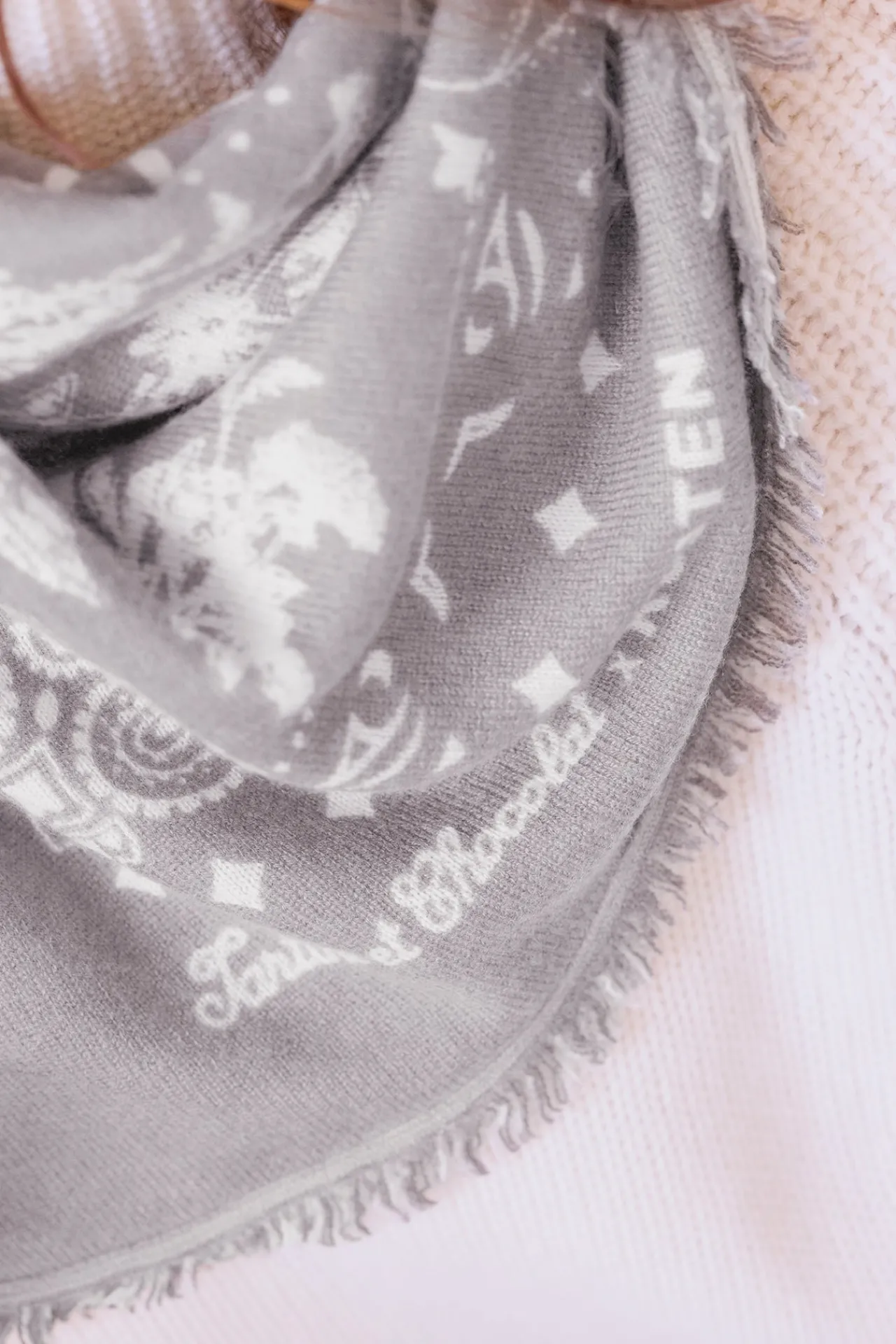 Tartine et Chocolat Grand Foulard Taupe Kujten x|Enfant Accessoires|Accessoires