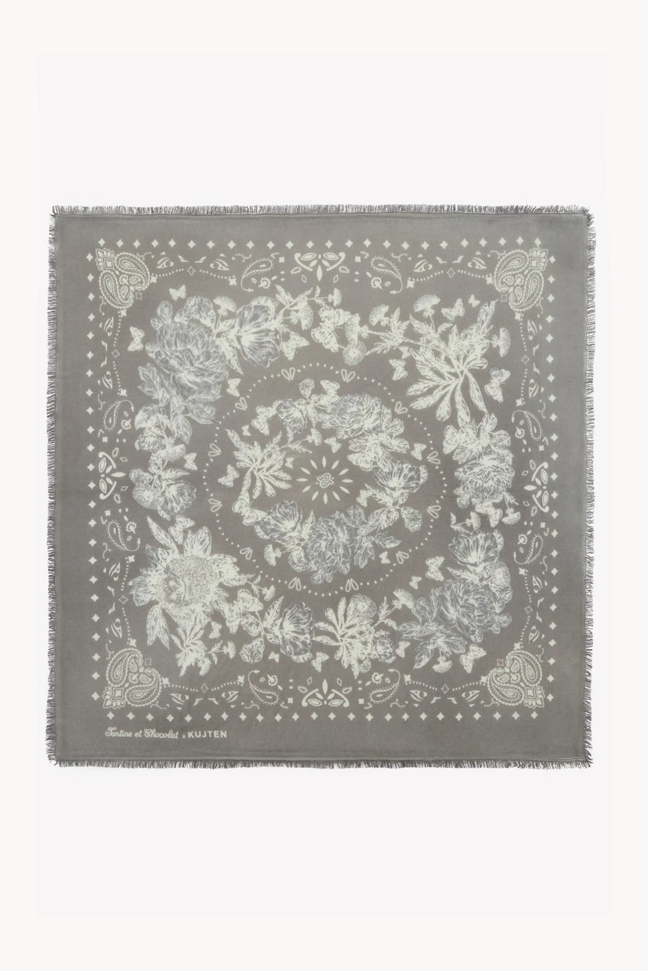 Tartine et Chocolat Grand Foulard Taupe Kujten x|Enfant Accessoires|Accessoires