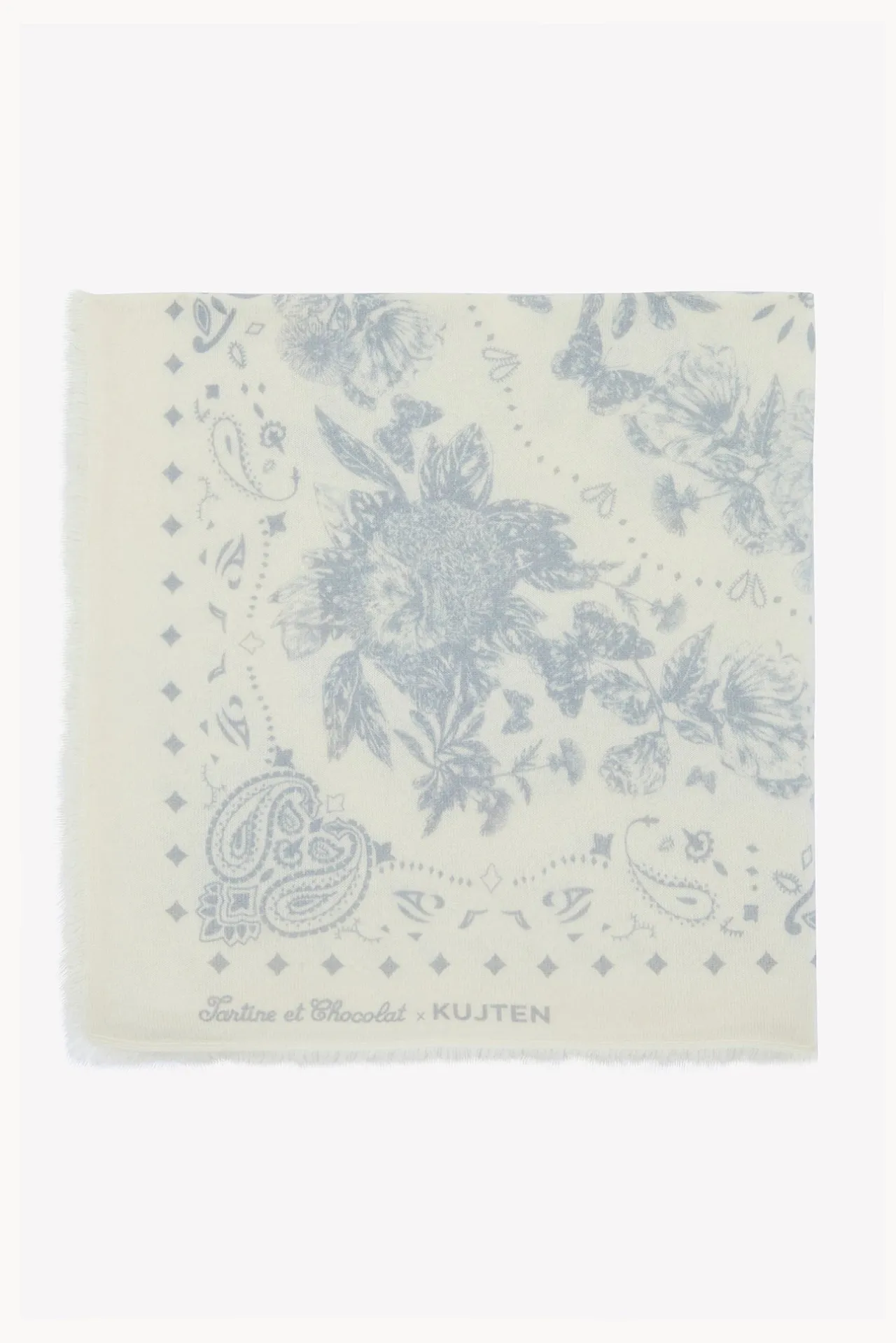 Tartine et Chocolat Grand Foulard Gris clair Kujten x|Enfant Accessoires|Accessoires