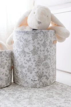 Tartine et Chocolat Grande panière toile de jouy gris Mèzamé x| Toile De Jouy Gris
