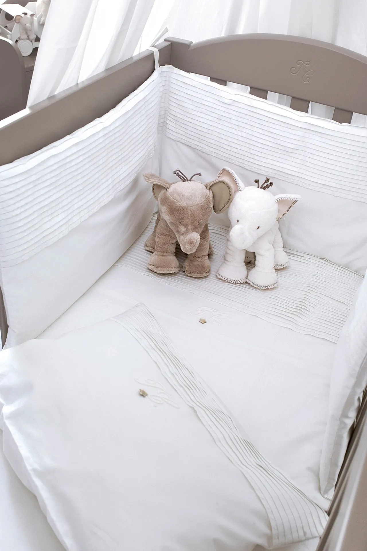 Tartine et Chocolat Housse de couette Monogramme blanc| Monogramme|Gigoteuses - Linges De Lit