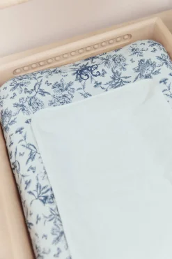 Tartine et Chocolat Housse de matelas à langer Imprimé inspiration toile de jouy bleu| Toile De Jouy Bleu|Linges - Accessoires De Bain