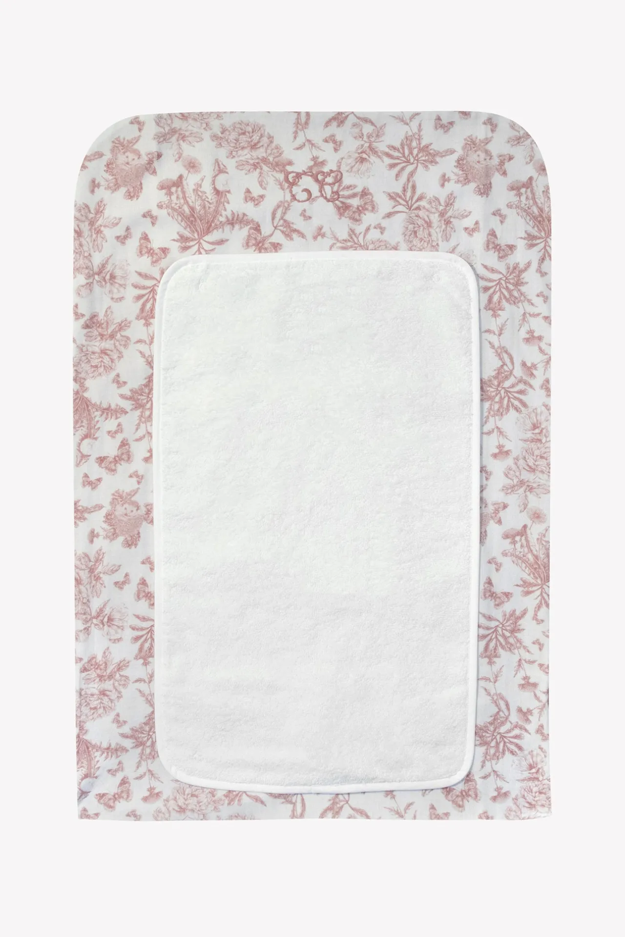 Tartine et Chocolat Housse de matelas à langer Imprimé inspiration Toile de Jouy rose| Toile De Jouy Rose|Linges - Accessoires De Bain