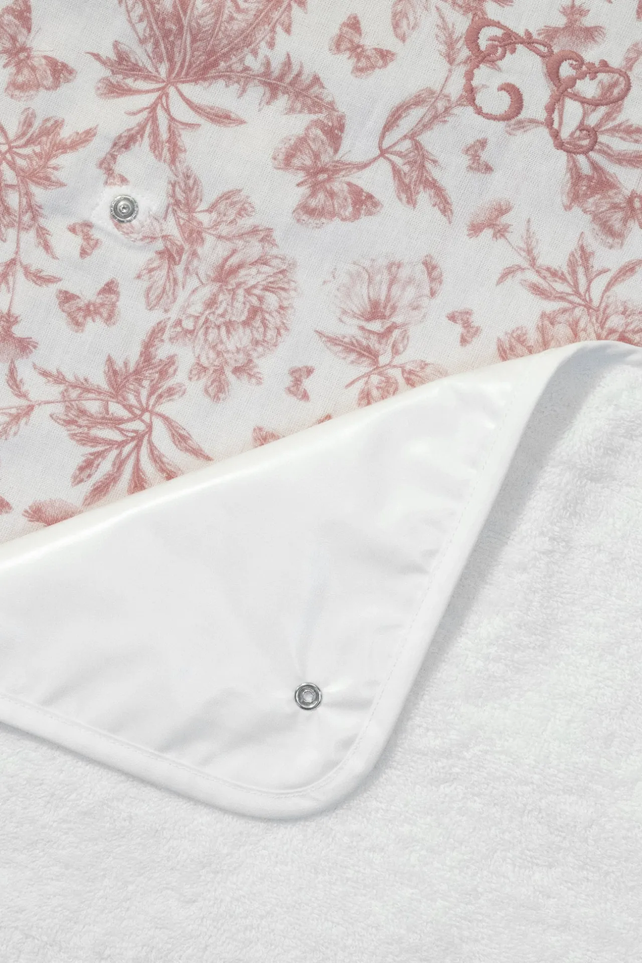 Tartine et Chocolat Housse de matelas à langer Imprimé inspiration Toile de Jouy rose| Toile De Jouy Rose|Linges - Accessoires De Bain