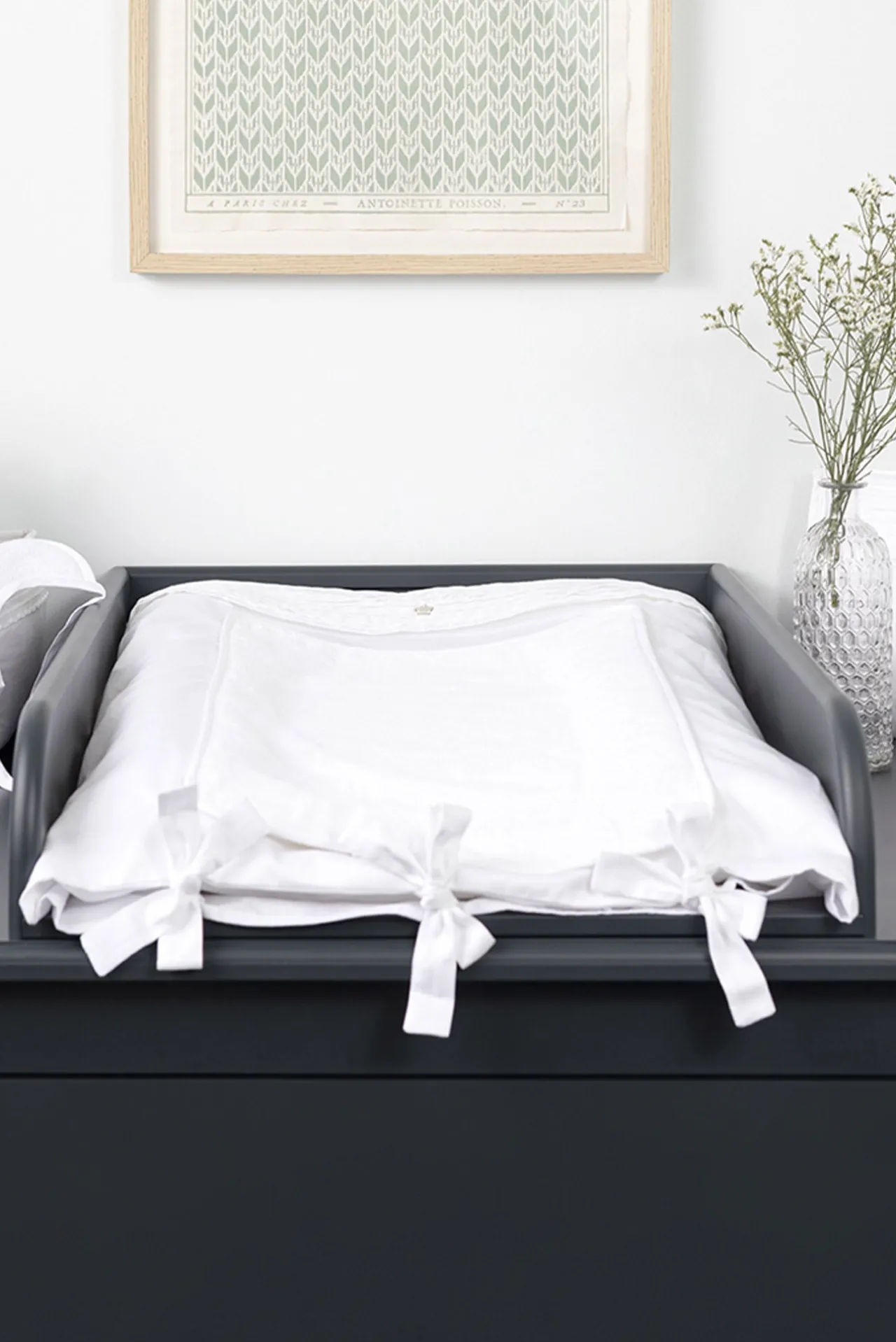 Tartine et Chocolat Housse de matelas à langer Monogramme blanc| Monogramme|Linges - Accessoires De Bain