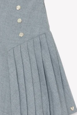 Tartine et Chocolat Jupe Gris plis religieux|Enfant Shorts - Jupes