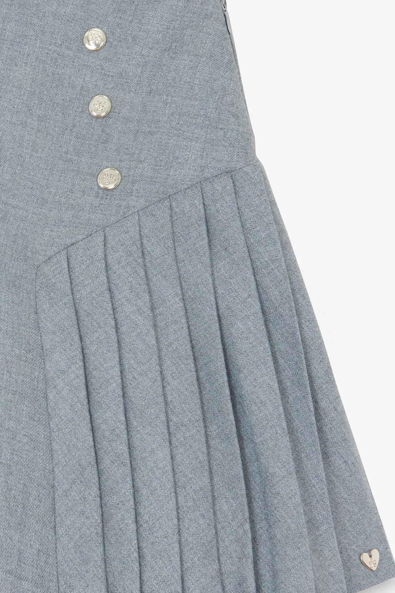 Tartine et Chocolat Jupe Gris plis religieux|Enfant Shorts - Jupes
