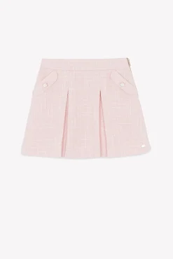 Tartine et Chocolat Jupe Rose poudré tweed|Enfant Shorts - Jupes
