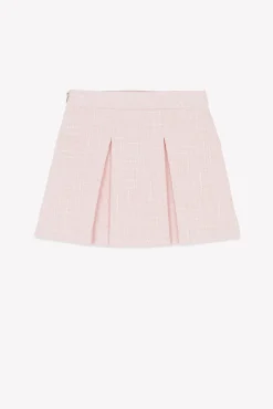Tartine et Chocolat Jupe Rose poudré tweed|Enfant Shorts - Jupes
