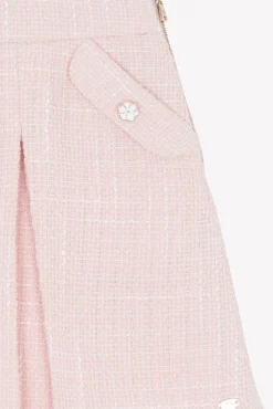 Tartine et Chocolat Jupe Rose poudré tweed|Enfant Shorts - Jupes