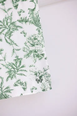 Tartine et Chocolat Lange Abbaye des Vaux de Cernay x| Toile De Jouy Vert|Accessoires - Chaussons