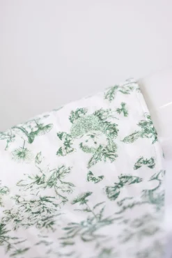 Tartine et Chocolat Lange Abbaye des Vaux de Cernay x| Toile De Jouy Vert|Accessoires - Chaussons