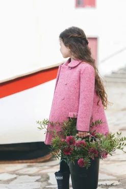 Tartine et Chocolat Manteau Magenta en laine|Enfant Manteaux - Vestes