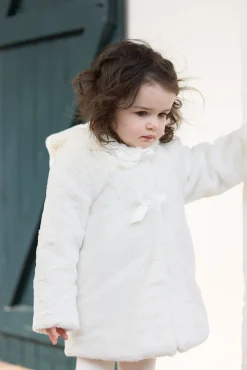 Tartine et Chocolat Manteau Ecru imitation fourrure| Manteaux - Pilotes