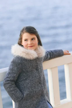 Tartine et Chocolat Manteau Gris foncé en laine|Enfant Manteaux - Vestes