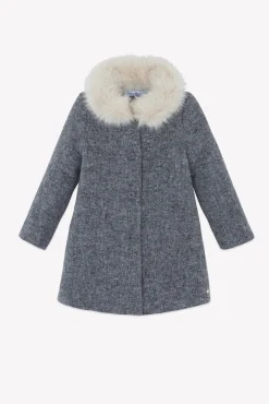 Tartine et Chocolat Manteau Gris foncé en laine|Enfant Manteaux - Vestes