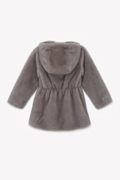 Tartine et Chocolat Manteau Taupe imitation fourrure|Enfant Manteaux - Vestes