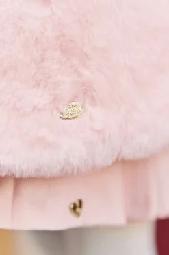 Tartine et Chocolat Manteau Rose pâle imitation fourrure| Manteaux - Pilotes