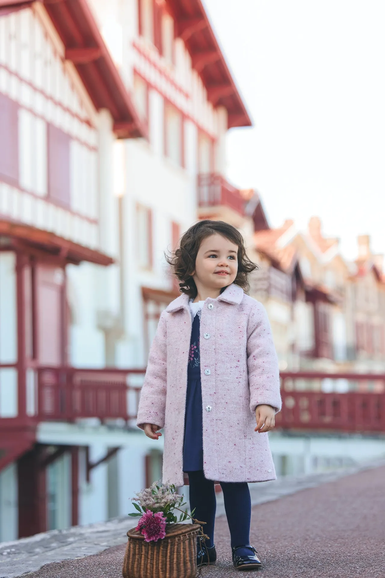 Tartine et Chocolat Manteau Rose pâle en laine| Manteaux - Pilotes