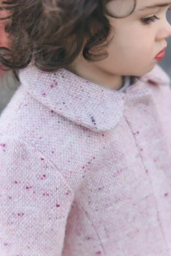 Tartine et Chocolat Manteau Rose pâle en laine| Manteaux - Pilotes