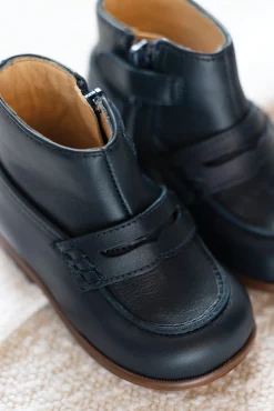 Tartine et Chocolat Mocassins Cuir Marine| Souliers|Chaussures