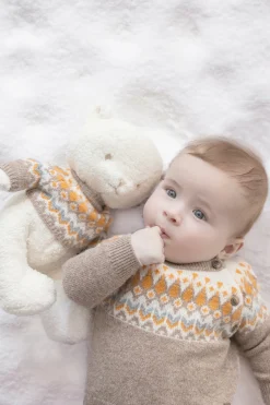 Tartine et Chocolat Ourson + Pull Beige jacquard gaston| Ourson, Gaston|Peluches