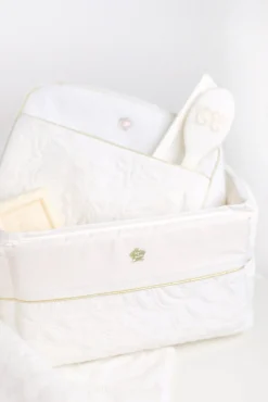 Tartine et Chocolat Panière Délicatesse nacre| Délicatesse Nacre|Linges - Accessoires De Bain