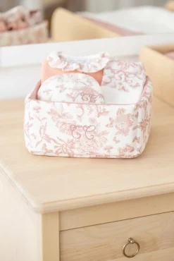 Tartine et Chocolat Panière Imprimé inspiration Toile de Jouy rose| Toile De Jouy Rose|Linges - Accessoires De Bain