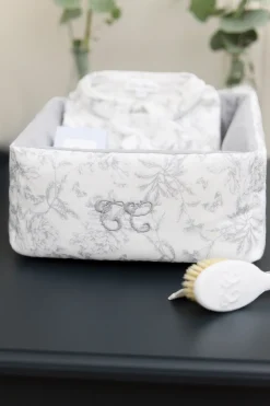 Tartine et Chocolat Panière Imprimé inspiration toile de jouy gris| Toile De Jouy Gris|Linges - Accessoires De Bain
