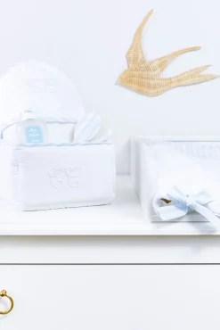 Tartine et Chocolat Panière Garda bleu ciel| Garda Ciel|Linges - Accessoires De Bain