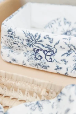 Tartine et Chocolat Panière Imprimé inspiration toile de jouy bleu| Toile De Jouy Bleu|Linges - Accessoires De Bain
