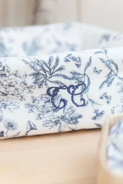 Tartine et Chocolat Panière Imprimé inspiration toile de jouy bleu| Toile De Jouy Bleu|Linges - Accessoires De Bain