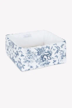 Tartine et Chocolat Panière Imprimé inspiration toile de jouy bleu| Toile De Jouy Bleu|Linges - Accessoires De Bain