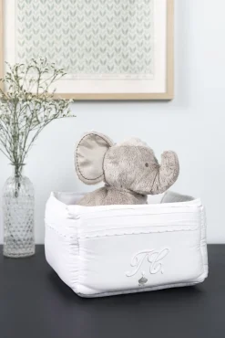 Tartine et Chocolat Panière Monogramme blanc| Monogramme|Linges - Accessoires De Bain