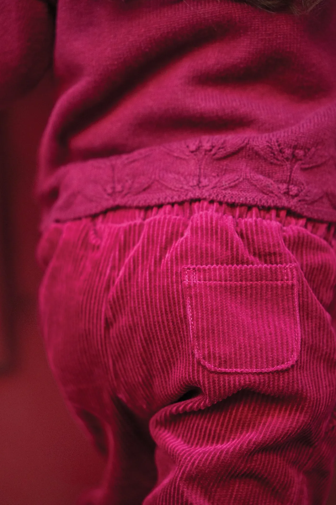 Tartine et Chocolat Pantalon Prune velours nœud| Pantalons - Shorts
