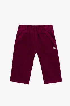 Tartine et Chocolat Pantalon Prune velours nœud| Pantalons - Shorts