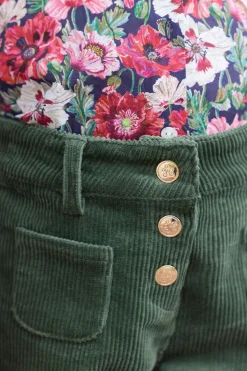 Tartine et Chocolat Pantalon Vert de gris en velours|Enfant Pantalons