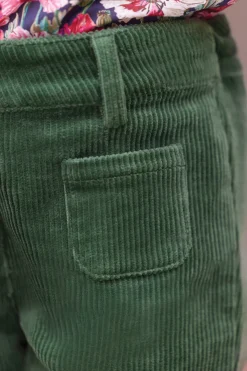 Tartine et Chocolat Pantalon Vert de gris en velours|Enfant Pantalons