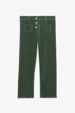 Tartine et Chocolat Pantalon Vert de gris en velours|Enfant Pantalons