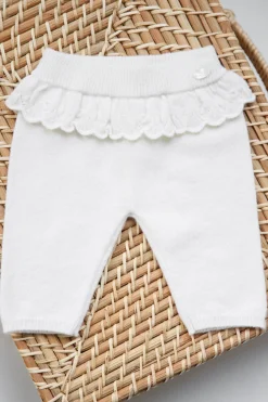 Tartine et Chocolat Pantalon Ecru avec jeux de volants| Pantalons - Leggings