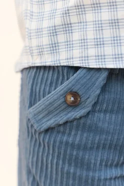Tartine et Chocolat Pantalon Bleu grisé en velours|Enfant Pantalons - Shorts