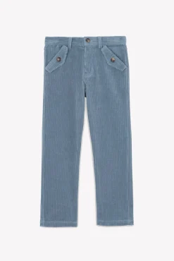 Tartine et Chocolat Pantalon Bleu grisé en velours|Enfant Pantalons - Shorts
