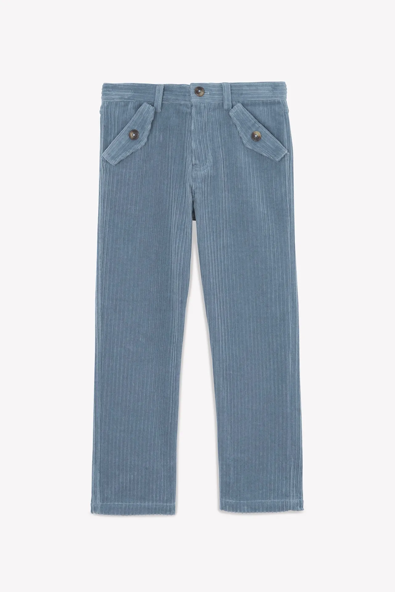 Tartine et Chocolat Pantalon Bleu grisé en velours|Enfant Pantalons - Shorts