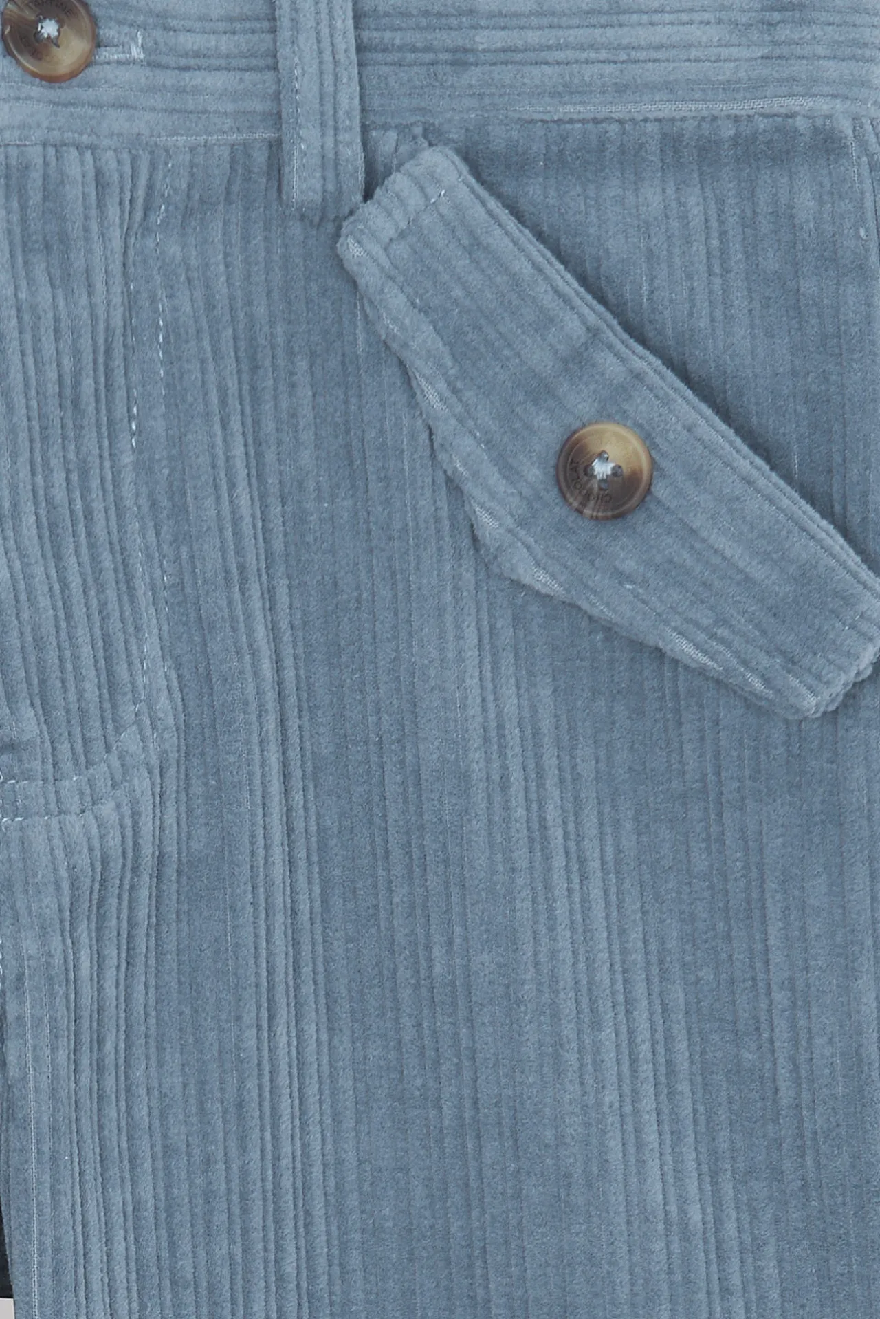 Tartine et Chocolat Pantalon Bleu grisé en velours|Enfant Pantalons - Shorts