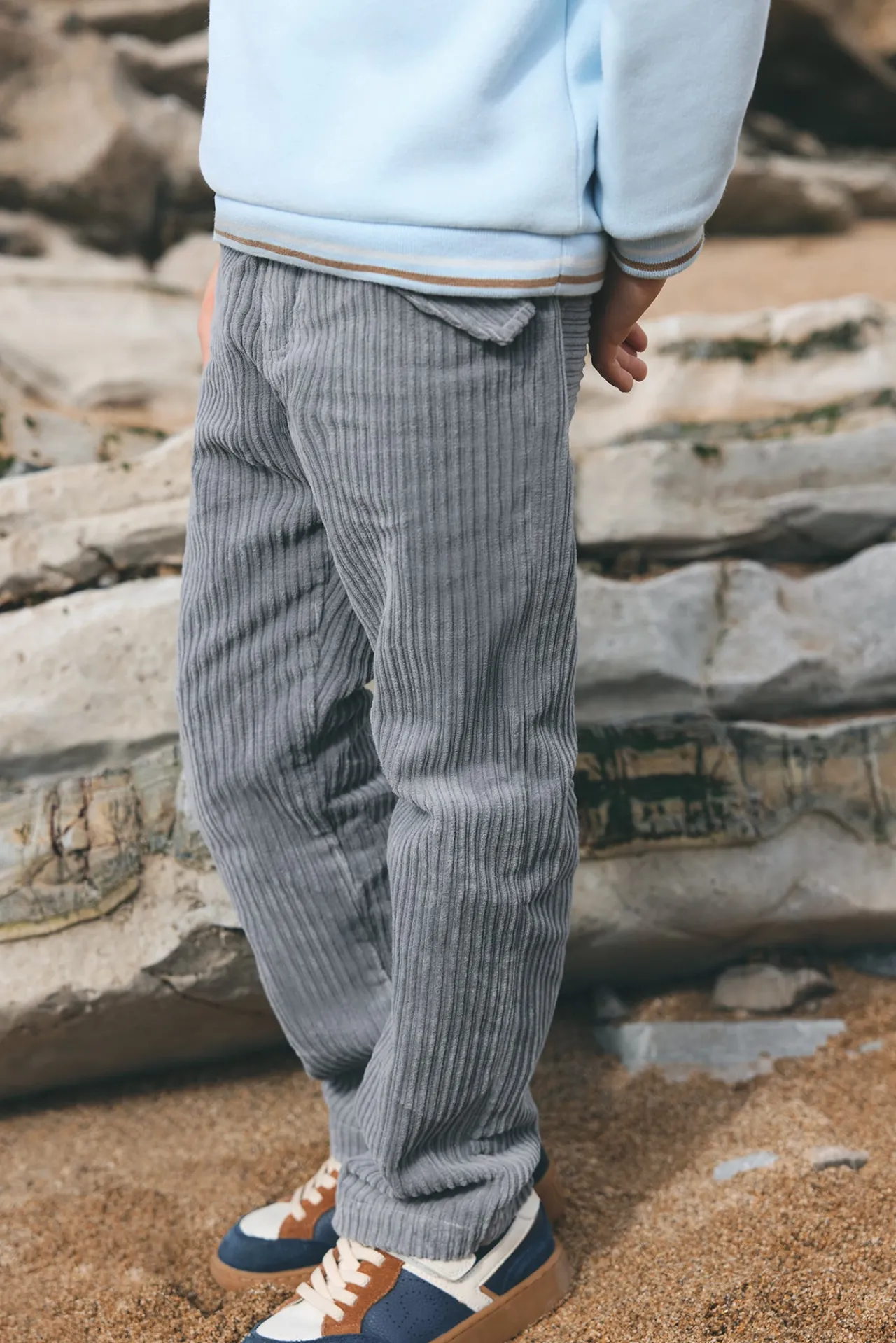 Tartine et Chocolat Pantalon Gris chiné en velours|Enfant Pantalons - Shorts