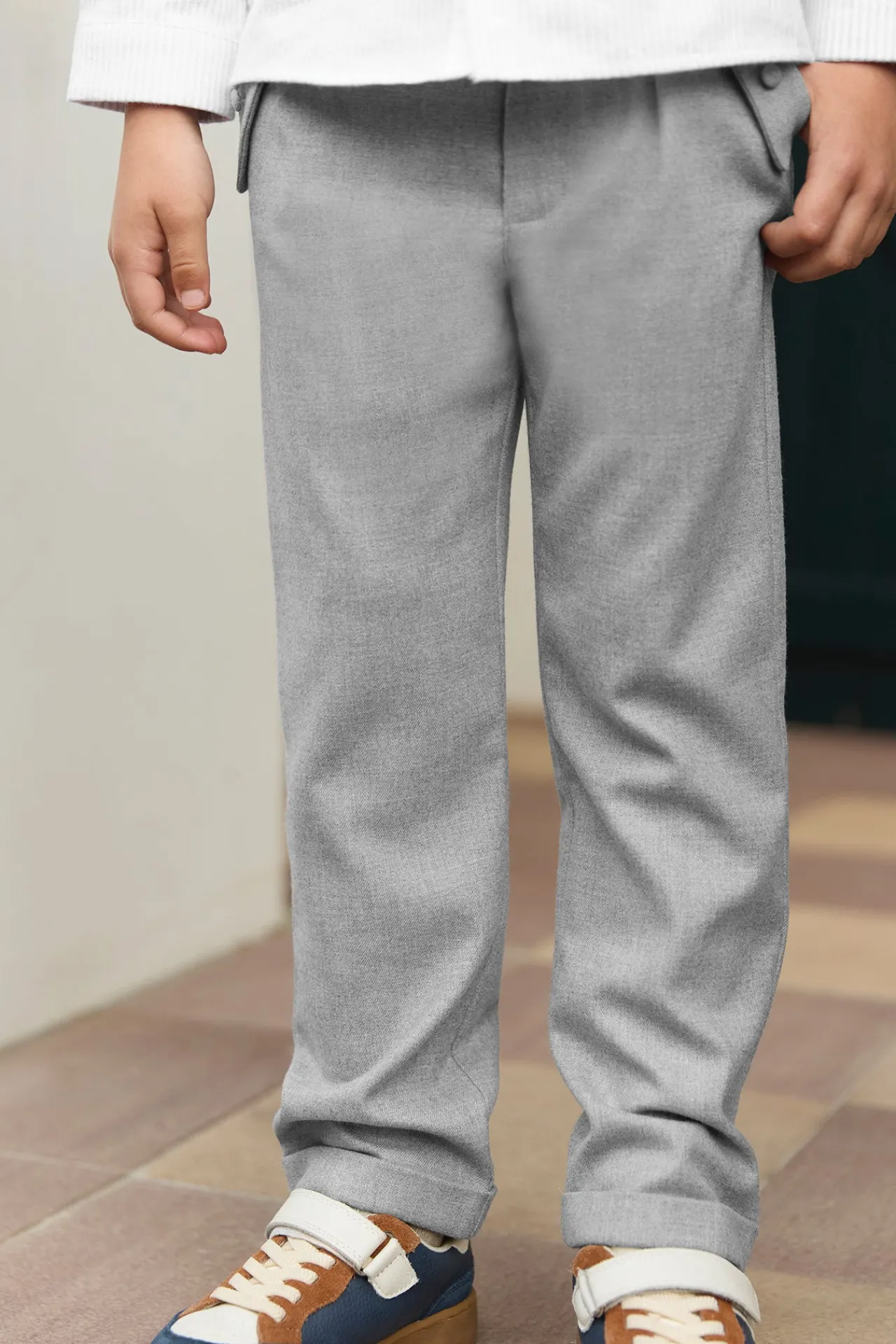 Tartine et Chocolat Pantalon Gris chiné en flanelle|Enfant Pantalons - Shorts