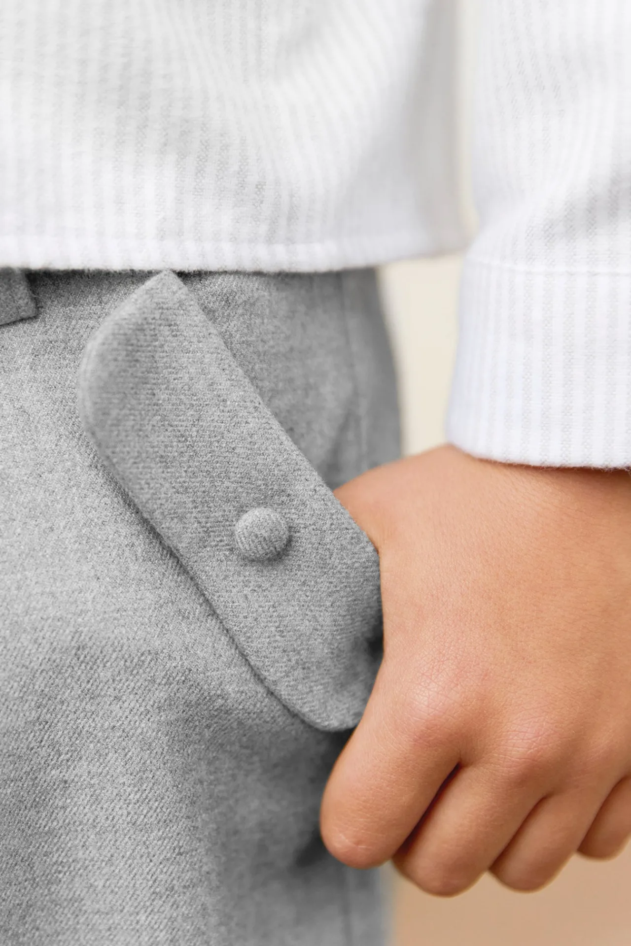 Tartine et Chocolat Pantalon Gris chiné en flanelle|Enfant Pantalons - Shorts