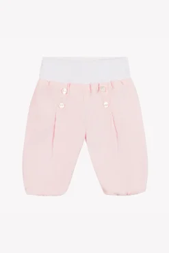 Tartine et Chocolat Pantalon Rose pâle en coton| Pantalons - Leggings