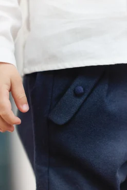 Tartine et Chocolat Pantalon Marine en flanelle| Pantalons - Jeans